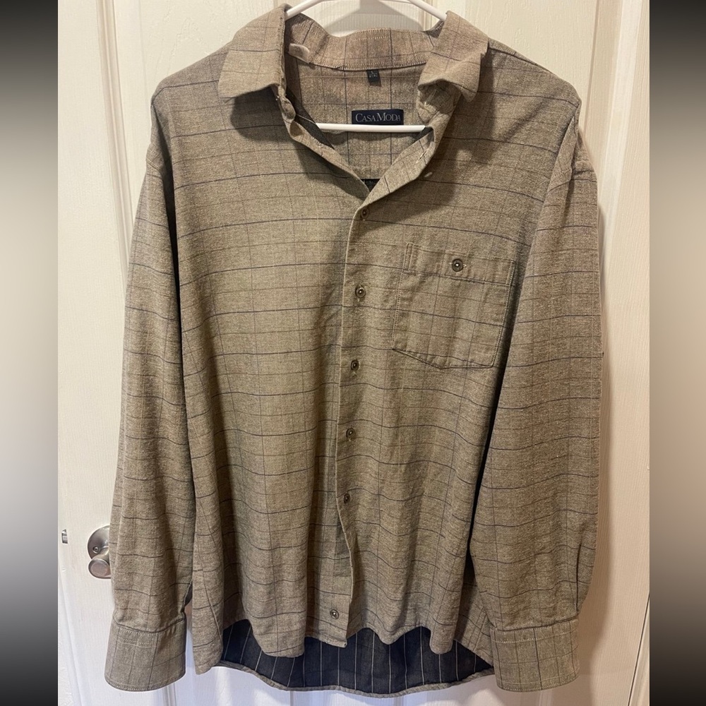 Casa Moda Men's Gray Button up Size L